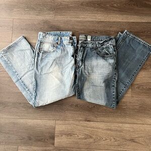 2pr bundle lot Men's INC Copenhagen modern boot Blue Jeans bootcut 40 / 32